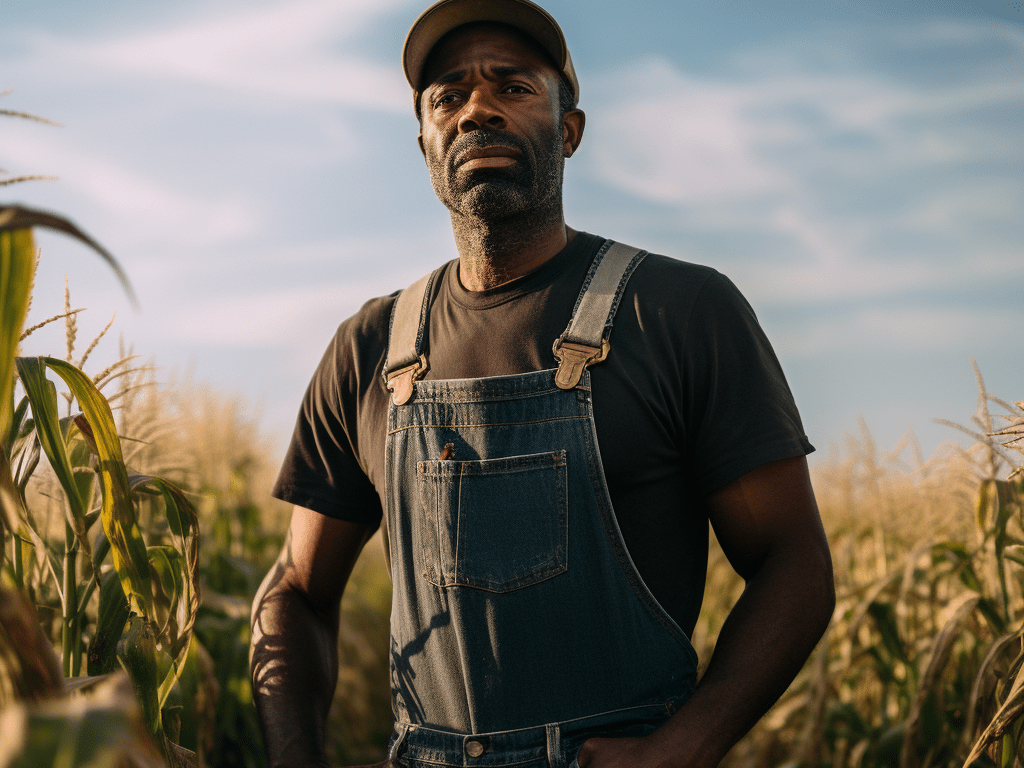 n inspiring photograph portrays the struggles and triumphs of a Black farmer standing tall amidst a thriving field, shedding light on the challenges of systemic racism and land loss faced by Black farmers in the U.S. This article delves into their historical and current struggles.