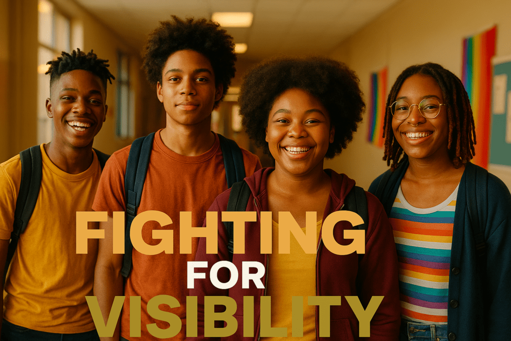 A cinematic image of a diverse group of parents passionately discussing educational rights in a vibrant school setting, with bright colors and emotional expressions. The lighting is warm and inviting, captured with a DSLR camera to create a photorealistic effect. The mood is intense yet hopeful, showcasing a striking detail of a child holding a book with an LGBTQ+ flag on the cover. Use the rule of thirds to frame the parents in the foreground, with a blurred school backdrop. The high-impact phrase 'PARENTAL RIGHTS IN EDUCATION' is displayed in a multi-line H2 impact font, with 'PARENTAL' in Bronze, 'RIGHTS' in White, and 'EDUCATION' in Olive, ensuring the text pops against the background.
